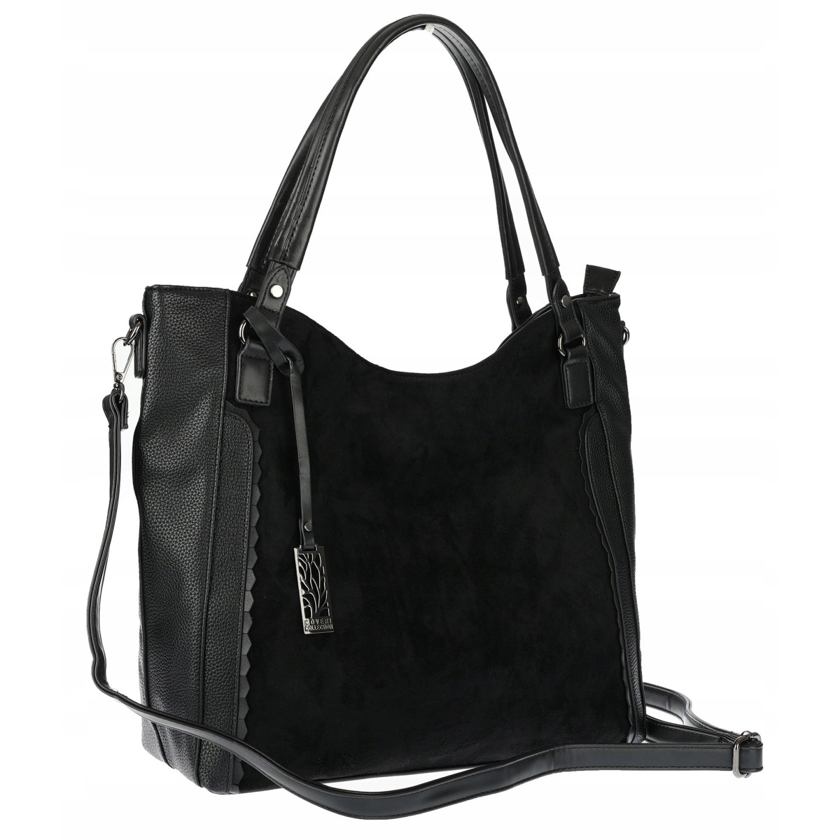Torebka damska shopper A4 elegancka torba duża do pracy modna CC6631 Czarna