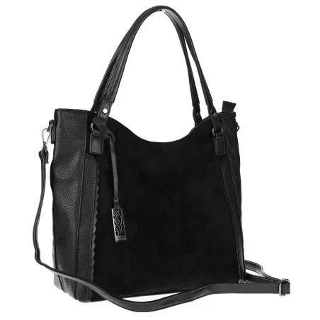 Torebka damska shopper A4 elegancka torba duża do pracy modna CC6631 Czarna