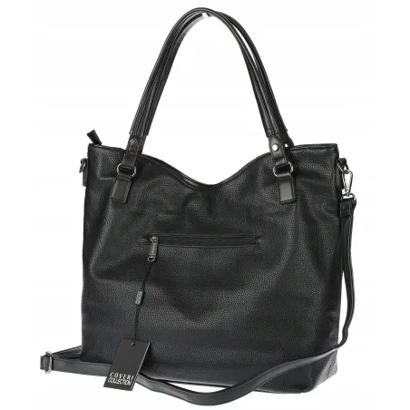 Torebka damska shopper A4 elegancka torba duża do pracy modna CC6631 Czarna