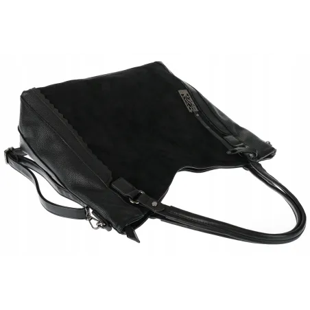 Torebka damska shopper A4 elegancka torba duża do pracy modna CC6631 Czarna