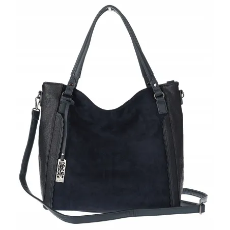 Torebka damska shopper A4 elegancka torba duża do pracy CC6631 Granatowa