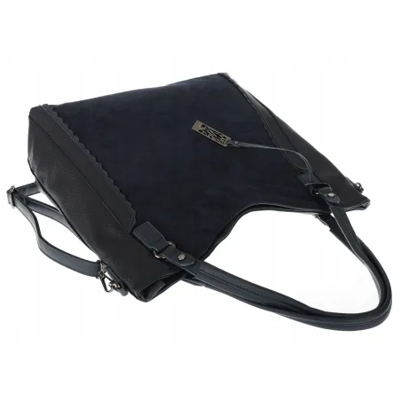 Torebka damska shopper A4 elegancka torba duża do pracy CC6631 Granatowa