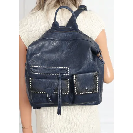 Torebka damska plecak pojemna shopper na ramię duża torba TB9259 Granatowa