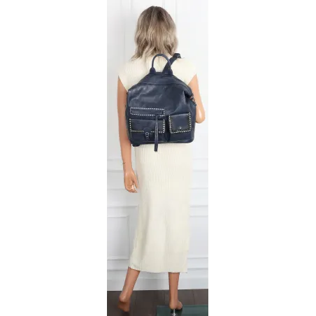 Torebka damska plecak pojemna shopper na ramię duża torba TB9259 Granatowa