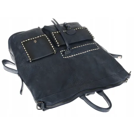 Torebka damska plecak pojemna shopper na ramię duża torba TB9259 Granatowa