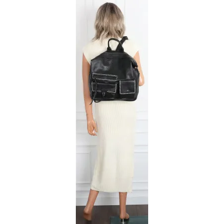 Torebka damska plecak damski pojemna shopper modna duża torba TB9259 Czarna