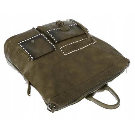 Torebka damska plecak pojemna shopper na ramię duża torba TB9259 Zielona