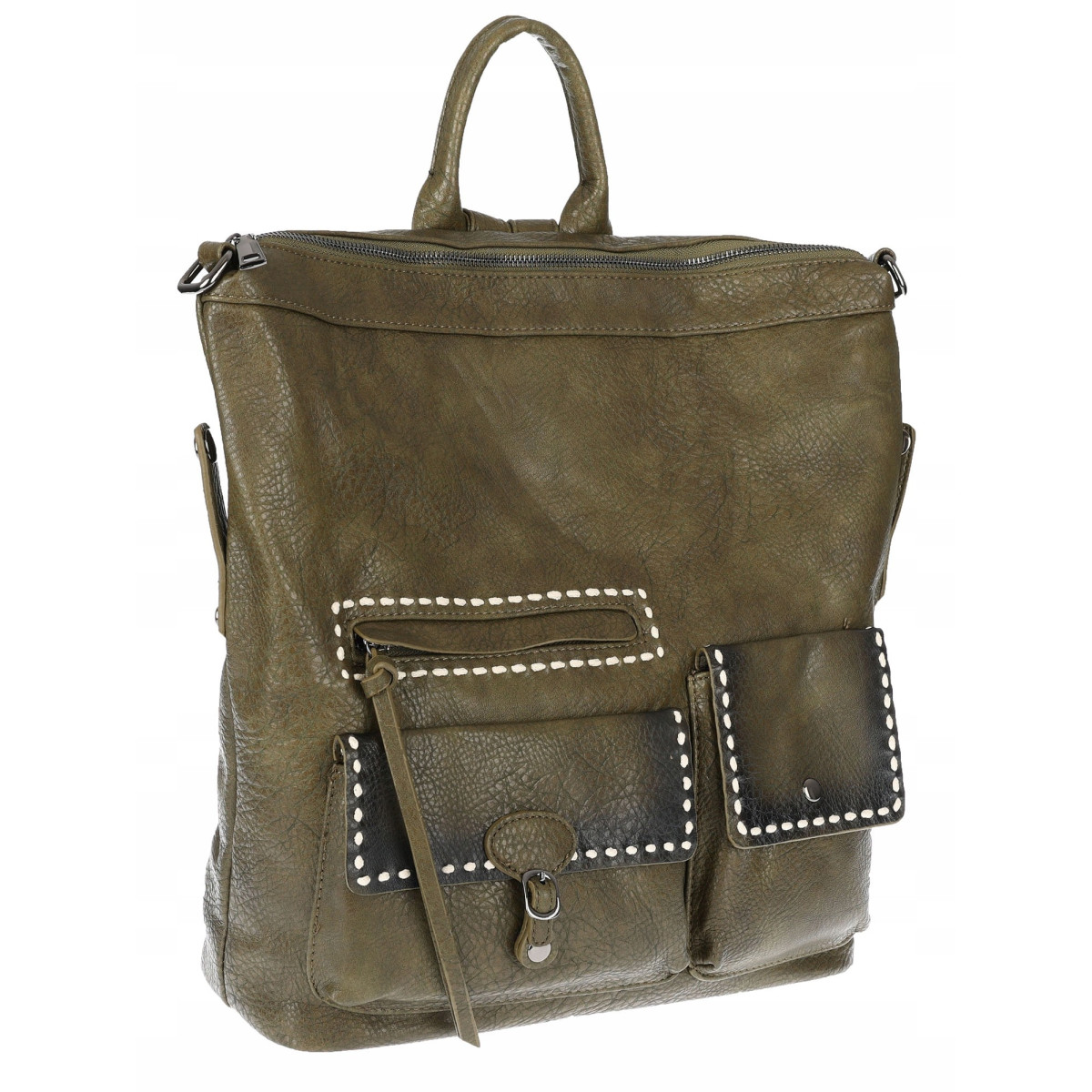 Plecak torebka damska pojemna shopper na ramię duża torba TB9259 Zielona