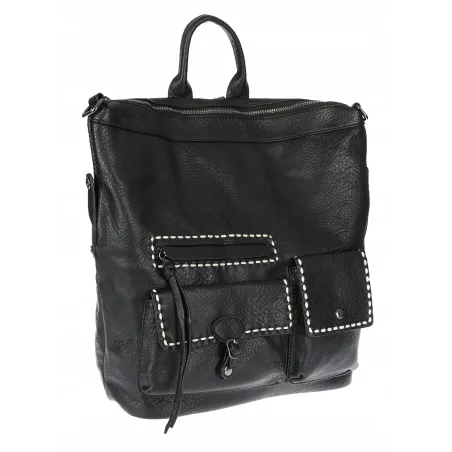 Plecak damski torebka damska pojemna shopper modna duża torba TB9259 Czarna