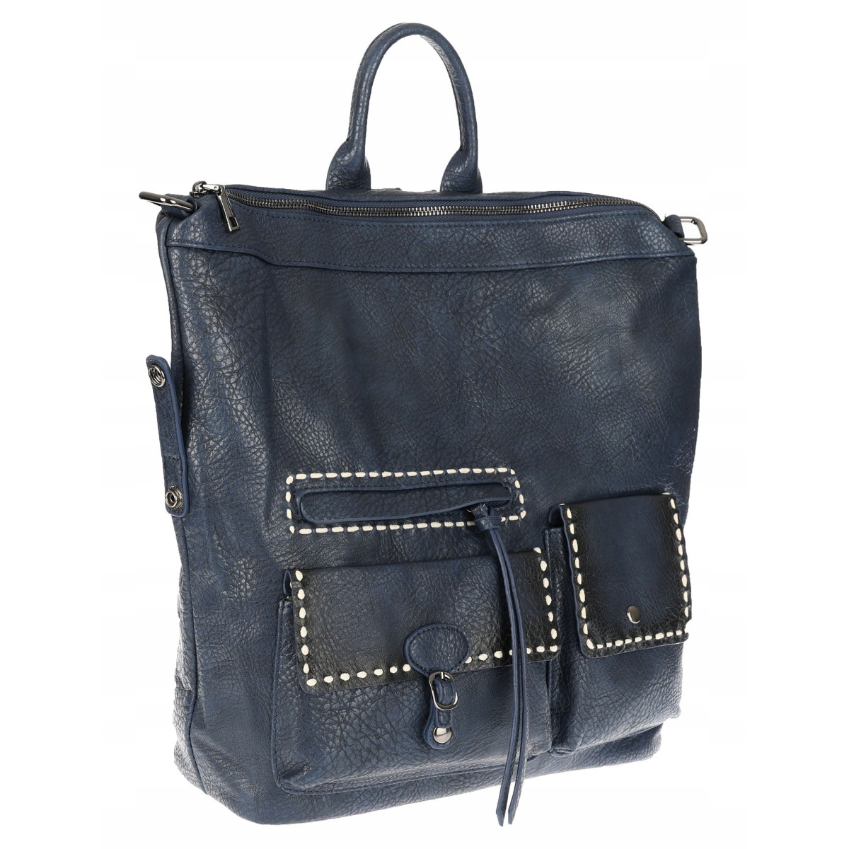 Plecak torebka damska pojemna shopper na ramię duża torba TB9259 Granatowa