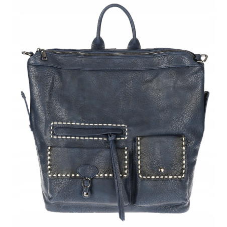 Plecak torebka damska pojemna shopper na ramię duża torba TB9259 Granatowa