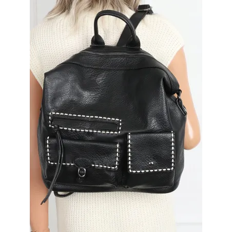 Plecak damski torebka damska pojemna shopper modna duża torba TB9259 Czarna