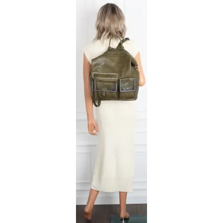 Plecak torebka damska pojemna shopper na ramię duża torba TB9259 Zielona