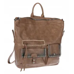 Plecak damski torebka damska pojemna shopper modna duża torba TB9259 Beżowa