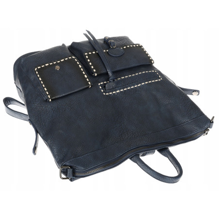 Plecak torebka damska pojemna shopper na ramię duża torba TB9259 Granatowa