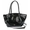 Torebka Damska Listonoszka Kuferek na Ramię modna łódka CHLGR3102 Czarna