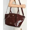 Torebka Damska Listonoszka Kuferek na Ramię łódka CHLGR3102 Czekoladowa