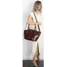Torebka Damska Listonoszka Kuferek na Ramię łódka CHLGR3102 Czekoladowa