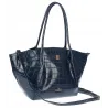Torebka Damska Listonoszka Kuferek na Ramię modna łódka CHLGR3102 Granatowa