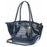 Torebka Damska Listonoszka Kuferek na Ramię modna łódka CHLGR3102 Granatowa