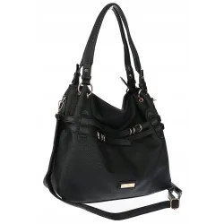 Torebka Damska Shopper Worek Pojemna A4 Modna na Ramię Torba CH9911 Czarna