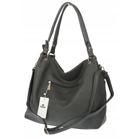 Torebka Damska Shopperka Worek Pojemna A4 Modna na Ramię Torba CH9911 Szara