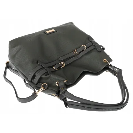 Torebka Damska Shopperka Worek Pojemna A4 Modna na Ramię Torba CH9911 Szara