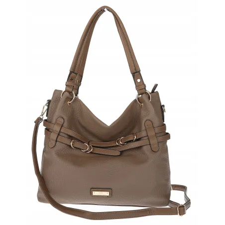 Torebka Damska Shopperka Worek Pojemna A4 Modna Duża Torba CH9911 Brązowa