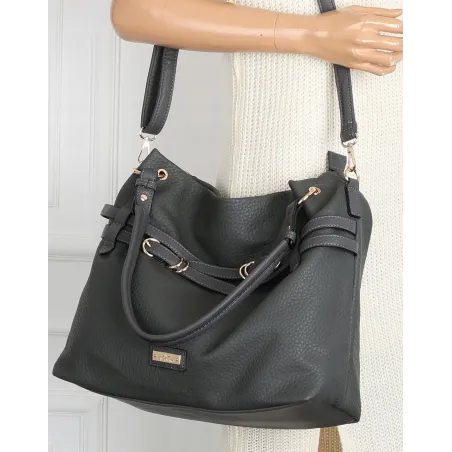 Torebka Damska Shopperka Worek Pojemna A4 Modna na Ramię Torba CH9911 Szara