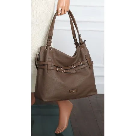 Torebka Damska Shopperka Worek Pojemna A4 Modna Duża Torba CH9911 Brązowa