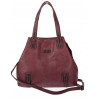 Torebka damska shopper A4 elegancka torba duża do pracy CH6687 Bordowa