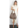 Torebka damska shopper A4 elegancka torba duża na ramię CH6687 Brązowa