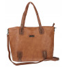 Torebka damska shopper A4 elegancka torba duża do pracy CH6687 Brązowa