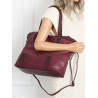 Torebka damska shopper A4 elegancka torba duża do pracy CH6687 Bordowa