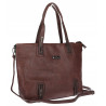 Torebka damska shopper A4 elegancka torba duża do pracy CH6687 Czekoladowa