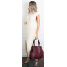 Torebka damska shopper A4 elegancka torba duża do pracy CH6687 Bordowa
