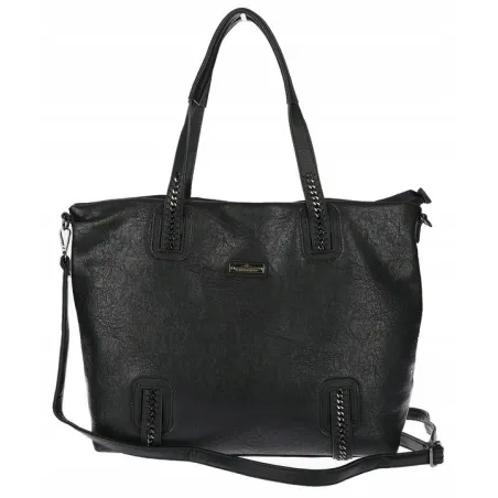 Torebka damska shopper A4 elegancka torba duża do pracy CH6687 Czarna