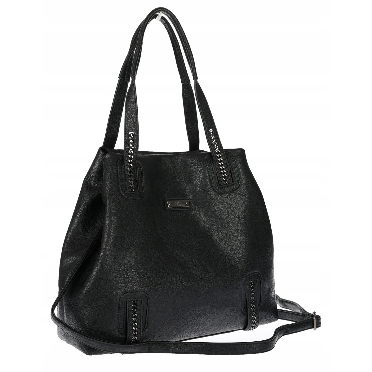 Torebka damska shopper A4 elegancka torba duża do pracy CH6687 Czarna