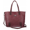 Torebka damska shopper A4 elegancka torba duża do pracy CH6687 Bordowa