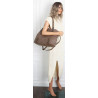 Torebka damska shopper A4 elegancka torba duża na ramię CH6687 Brązowa