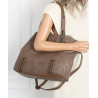 Torebka damska shopper A4 elegancka torba duża na ramię CH6687 Brązowa