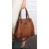 Torebka damska shopper A4 elegancka torba duża do pracy CH6687 Brązowa