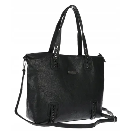 Torebka damska shopper A4 elegancka torba duża do pracy CH6687 Czarna