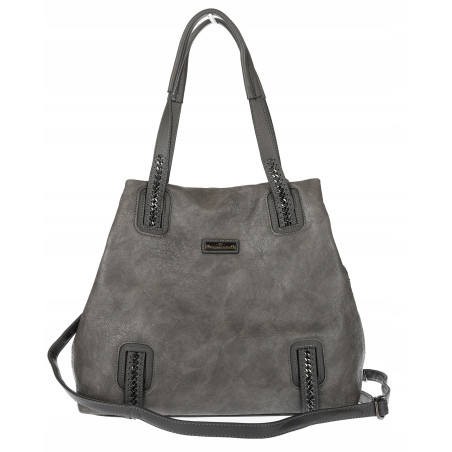 Torebka damska shopper A4 elegancka torba duża do pracy CH6687 Szara