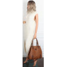 Torebka damska shopper A4 elegancka torba duża do pracy CH6687 Brązowa