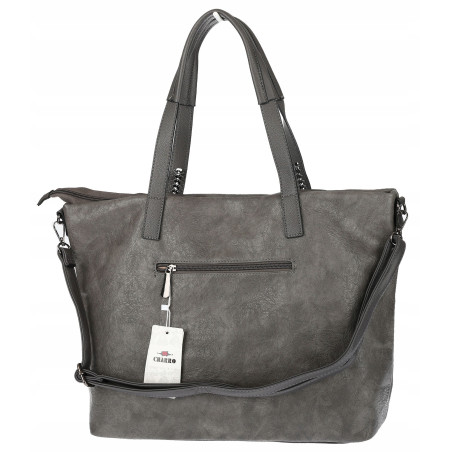 Torebka damska shopper A4 elegancka torba duża do pracy CH6687 Szara