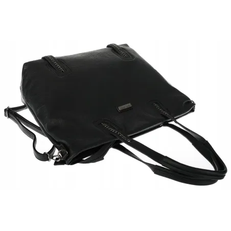 Torebka damska shopper A4 elegancka torba duża do pracy CH6687 Czarna