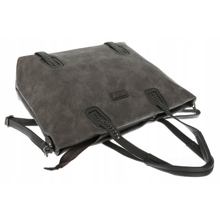 Torebka damska shopper A4 elegancka torba duża do pracy CH6687 Szara