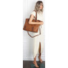 Torebka damska shopper A4 elegancka torba duża do pracy CH6687 Brązowa