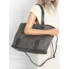 Torebka damska shopper A4 elegancka torba duża do pracy CH6687 Szara